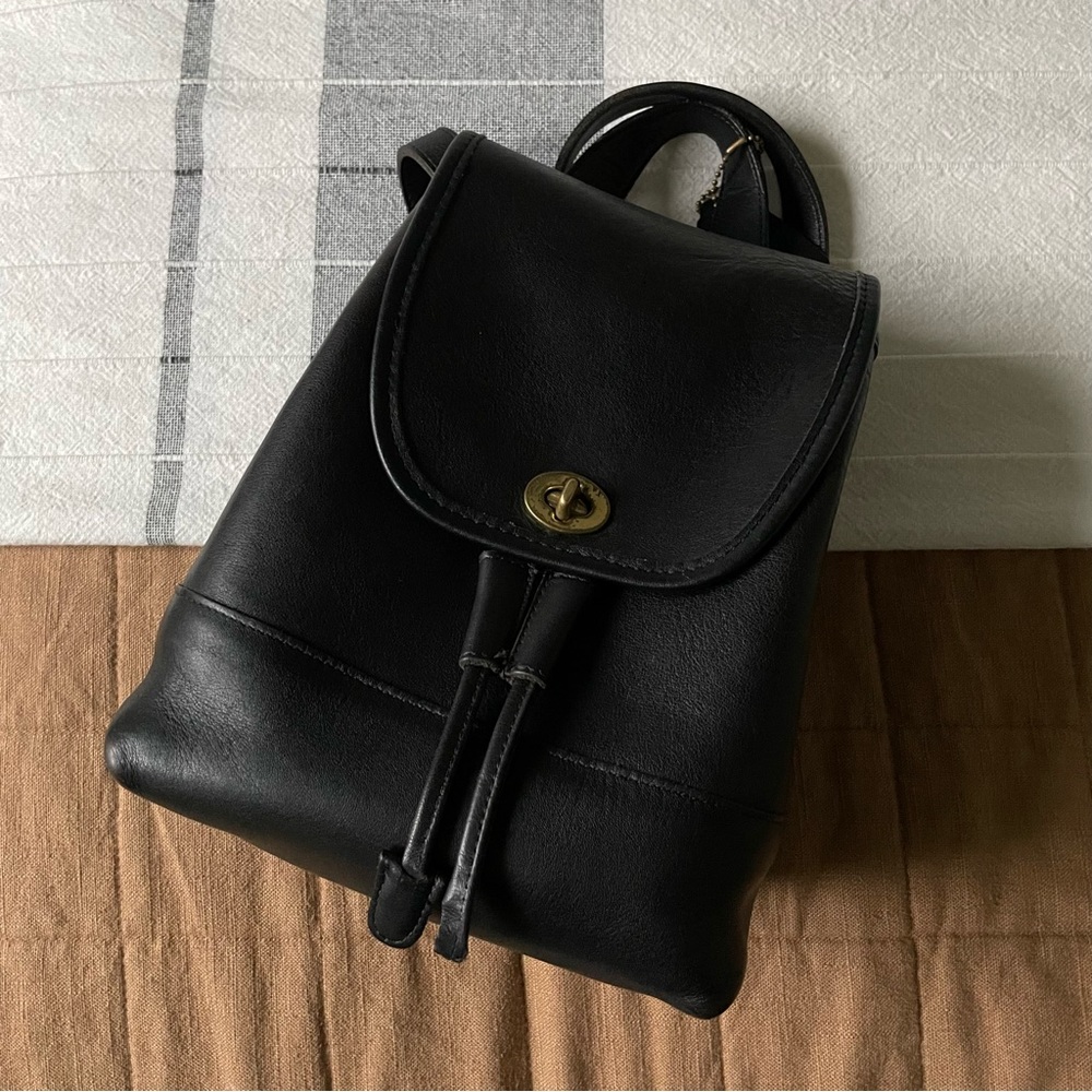 Vintage Coach Mini Daypack 9960 Leather Backpack